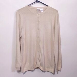 Duo Maternity Women's cardigan Preppy Office Sweater Cream size Medium